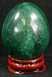 Stunning Polished Malachite Egg - Congo #34671-1